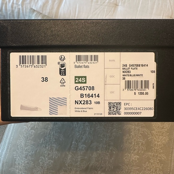 Chanel Resort Collection blue and white striped ballet flats - Picture 3 of 3